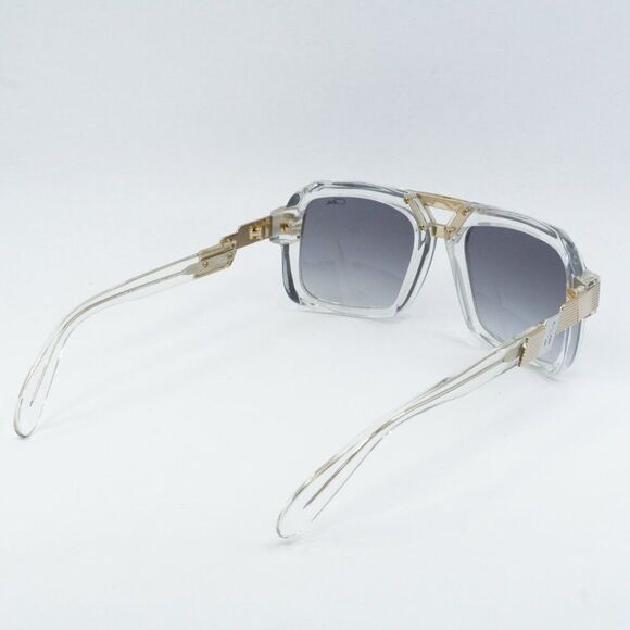 🕶️ New Cazal 669 003 Sunglasses - Transparent With Gold Frame, Grey Lenses - Picture 10 of 11